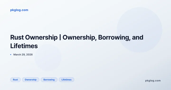 Rust Ownership | Ownership, Borrowing, and Lifetimes