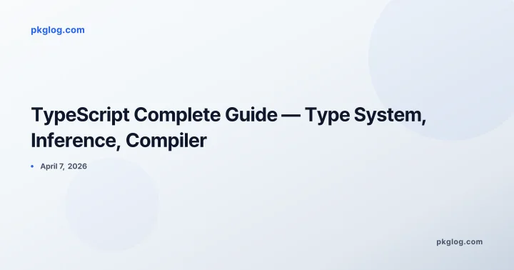 TypeScript Complete Guide — Type System, Inference, Compiler