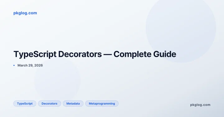 TypeScript Decorators — Complete Guide