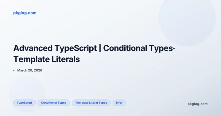 Advanced TypeScript | Conditional Types· Template Literals
