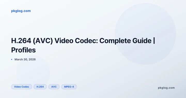 H.264 (AVC) Video Codec: Complete Guide | Profiles
