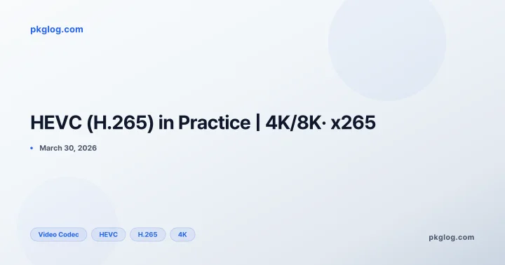 HEVC (H.265) in Practice | 4K/8K· x265