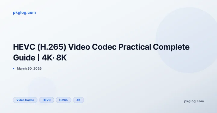 HEVC (H.265) Video Codec Practical Complete Guide | 4K· 8K