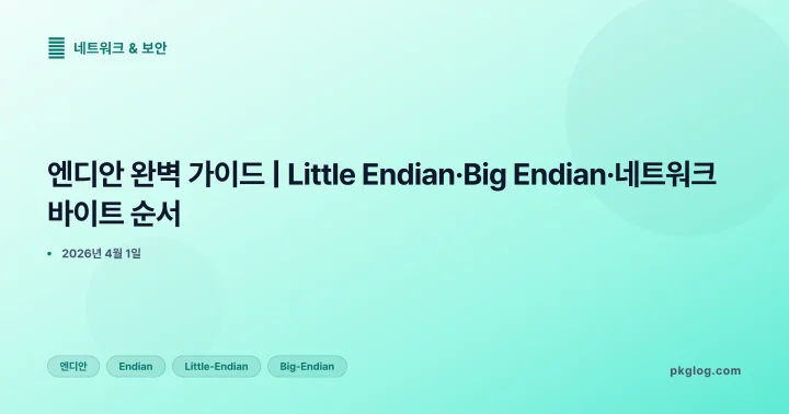 [2026] 엔디안 완벽 가이드 | Little Endian·Big Endian·네트워크 바이트 순서