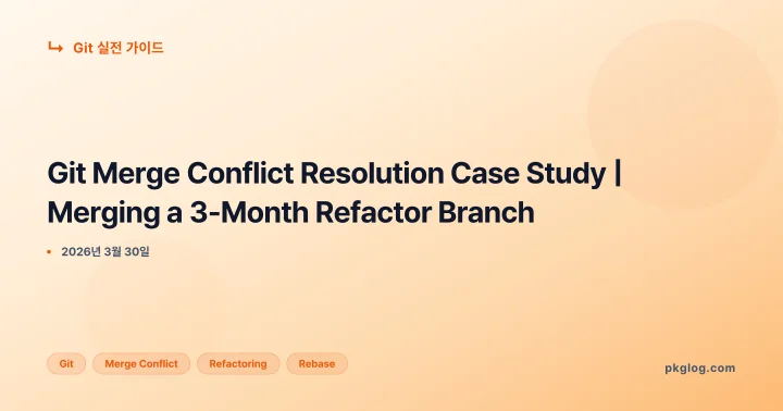 [2026] Git Merge Conflict Resolution Case Study | Merging a 3-Month Refactor Branch