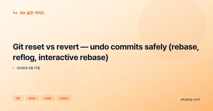 [2026] Git reset vs revert — undo commits safely (rebase, reflog, interactive rebase)