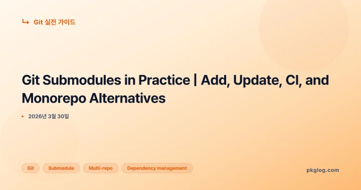 [2026] Git Submodules in Practice | Add, Update, CI, and Monorepo Alternatives