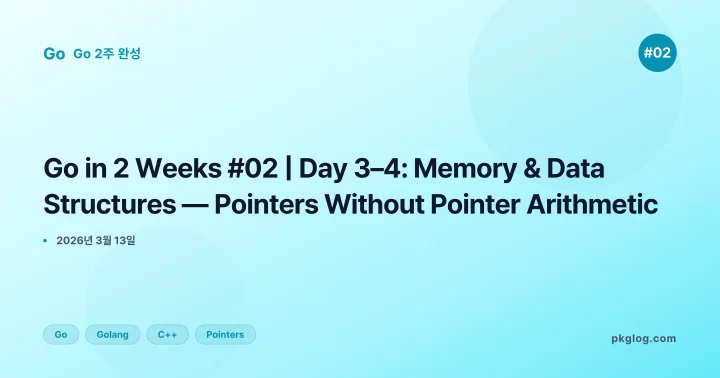 [2026] Go in 2 Weeks #02 | Day 3–4: Memory & Data Structures — Pointers Without Pointer Arithmetic