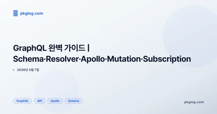[2026] GraphQL 완벽 가이드 | Schema·Resolver·Apollo·Mutation·Subscription