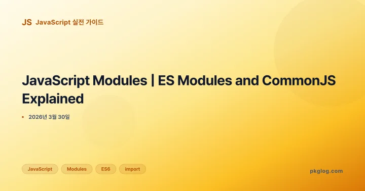 [2026] JavaScript Modules | ES Modules and CommonJS Explained