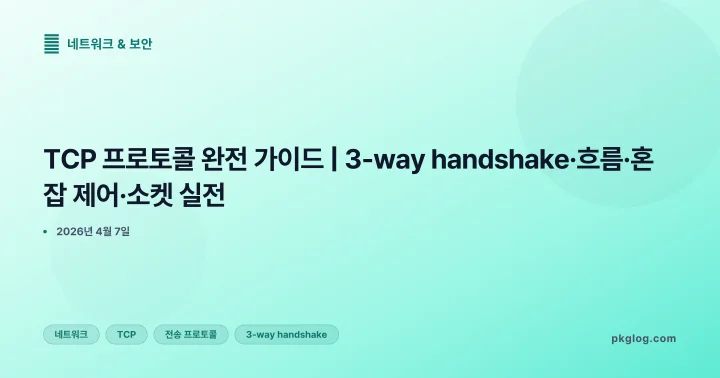 [2026] TCP 프로토콜 완전 가이드 | 3-way handshake·흐름·혼잡 제어·소켓 실전