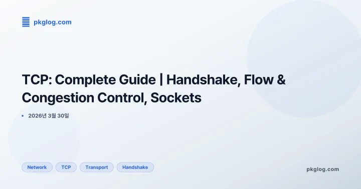 [2026] TCP: Complete Guide | Handshake, Flow & Congestion Control, Sockets