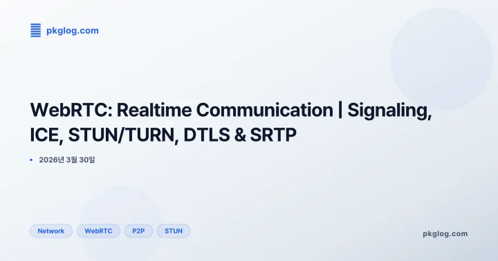 [2026] WebRTC: Realtime Communication | Signaling, ICE, STUN/TURN, DTLS & SRTP