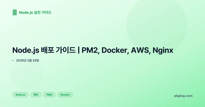 [2026] Node.js 배포 가이드 | PM2, Docker, AWS, Nginx