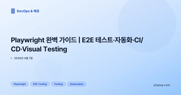 [2026] Playwright 완벽 가이드 | E2E 테스트·자동화·CI/CD·Visual Testing