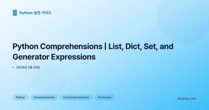 [2026] Python Comprehensions | List, Dict, Set, and Generator Expressions