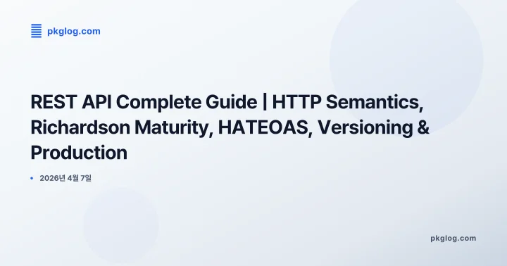 REST API Complete Guide | HTTP Semantics, Richardson Maturity, HATEOAS, Versioning & Production