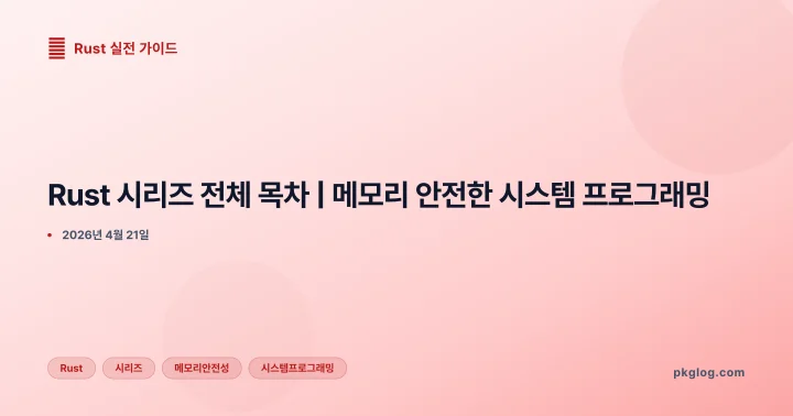 Rust 시리즈 전체 목차 | 메모리 안전한 시스템 프로그래밍