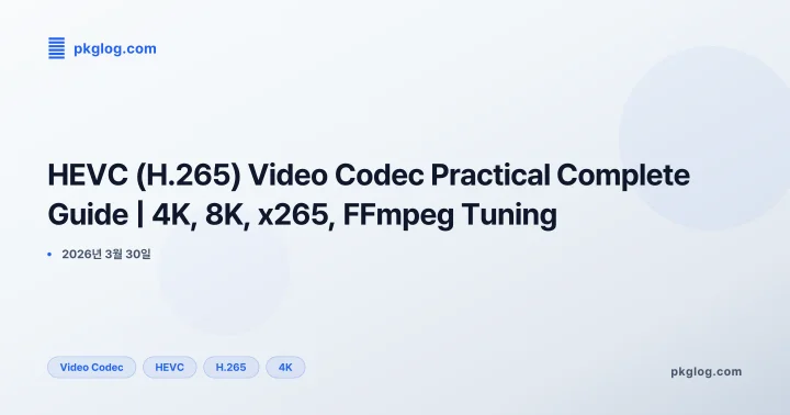 [2026] HEVC (H.265) Video Codec Practical Complete Guide | 4K, 8K, x265, FFmpeg Tuning