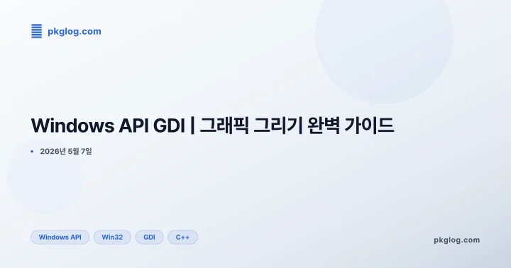 Windows API GDI | 그래픽 그리기 완벽 가이드